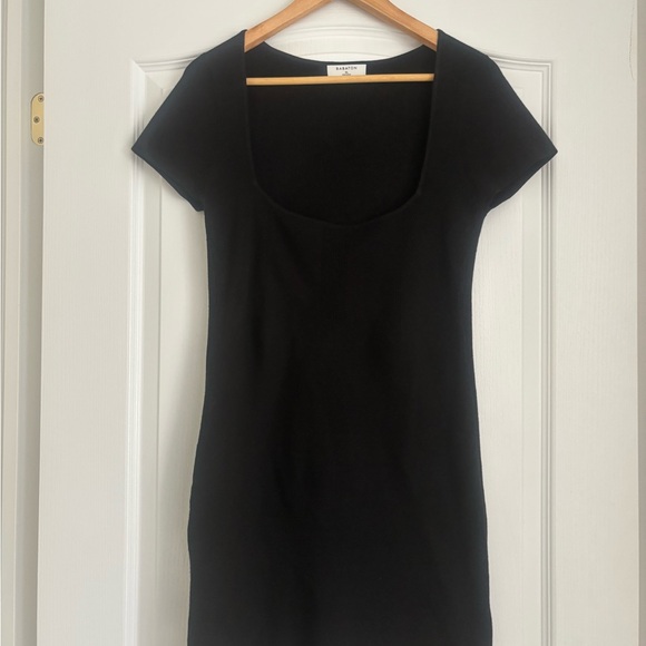 Babaton Black Ribbed Dress - Picture 3 of 3